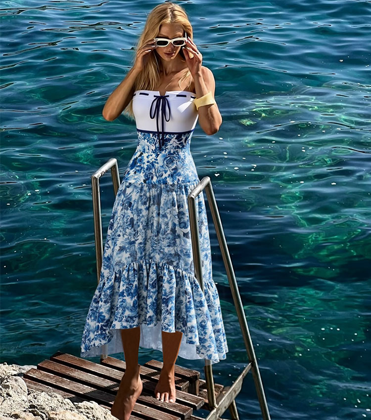 Bandeau Blossom Print Swimsuit Set(s)