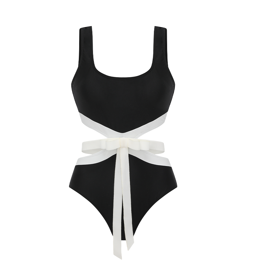 [Copy]Bow-detailed Paisley Print Swimsuit set(s)