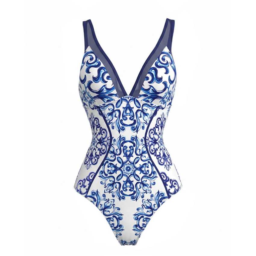 [Copy][Copy]Pink Orchid Print Strappy Swimsuit Set(s)