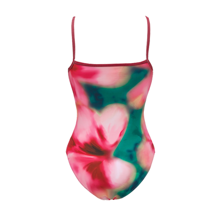 [Copy]Orange Lily Print Swimsuit Set(s)