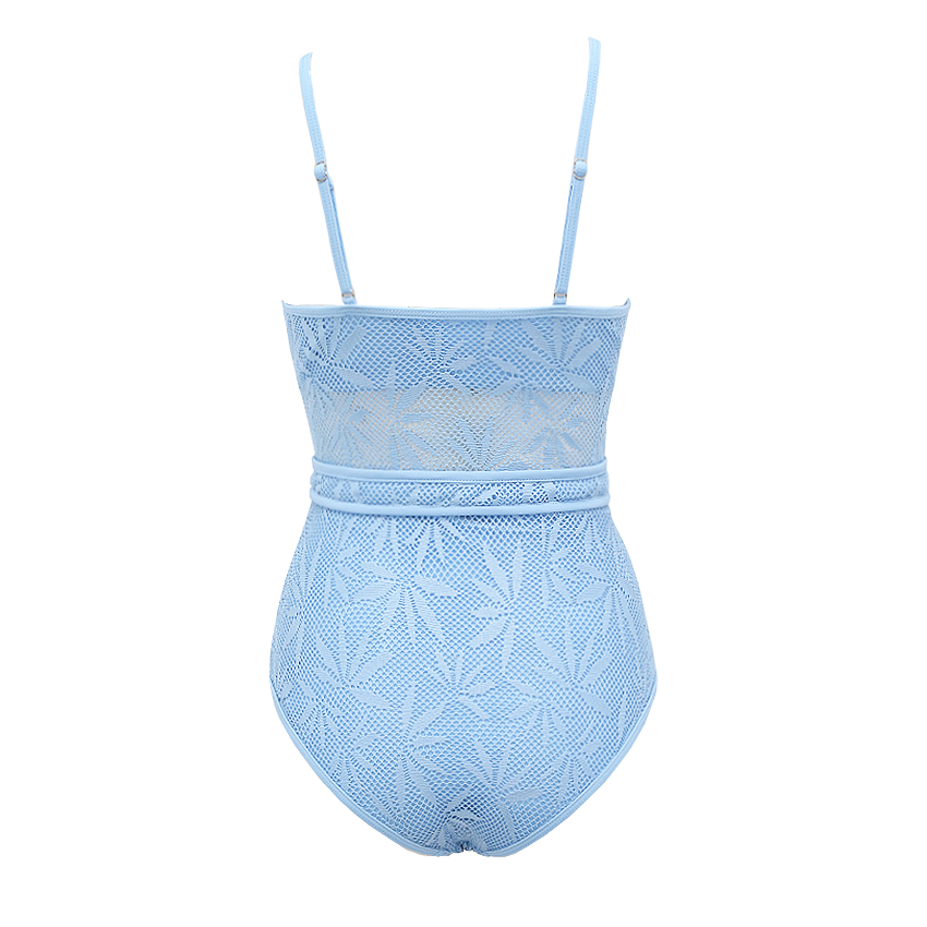 Blue Lace Hollow Out Swimsuit Set(s)