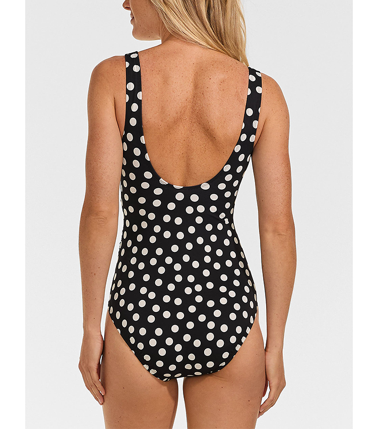 Black & White Color Blocking Polka Dots Swimsuit set(s)