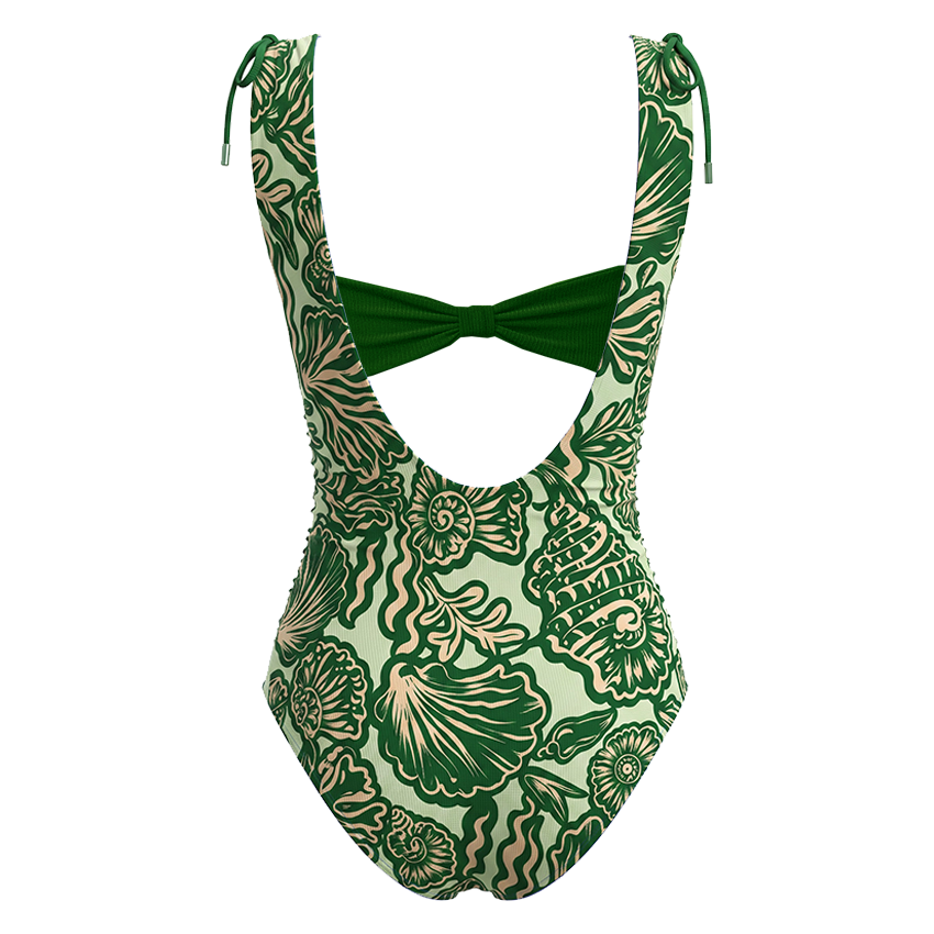 Tummy Control Ruched Yellow Swimsuit set(s)