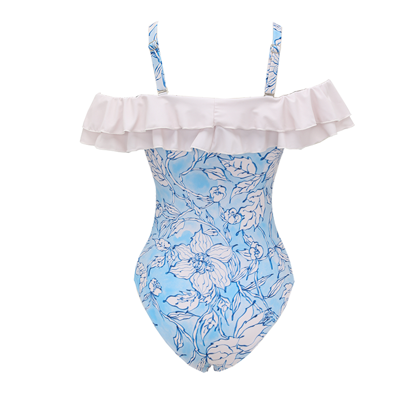 Off-shoulder Knot Decoration Swimsuit Set(s)