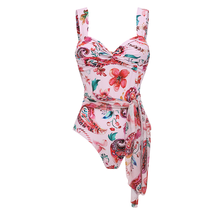 Multiple Ways to Style Pink Paisley Print Swimsuit Set(s)