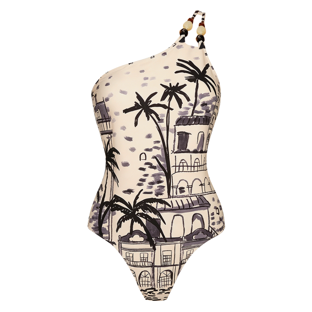 Color Block Seascape Swimsuit Set(s)
