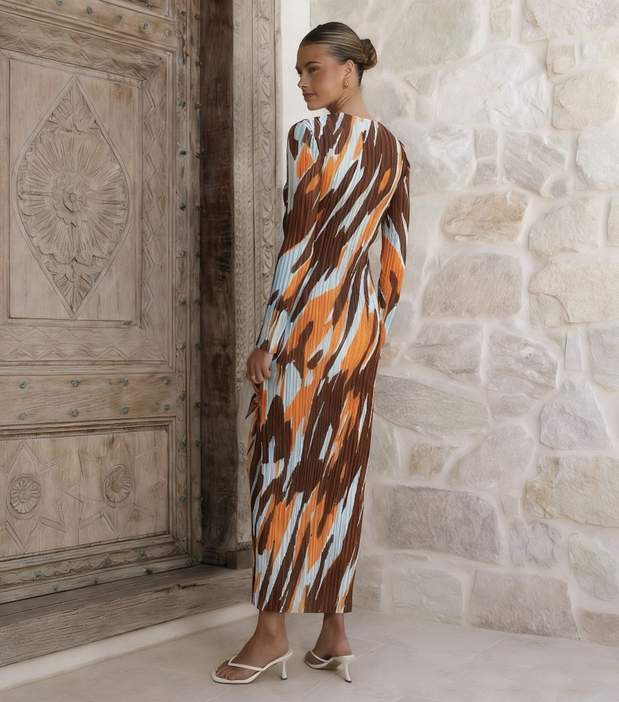 [Copy4]Printed pleated dress