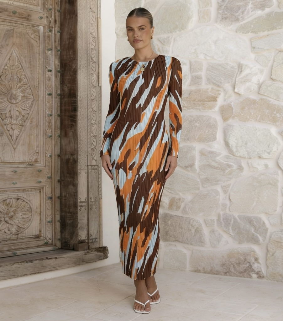 [Copy4]Printed pleated dress