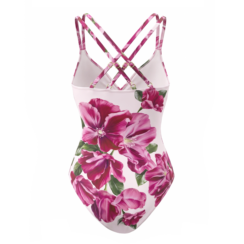 Pink Floral Printed Swimsuit Set(s)
