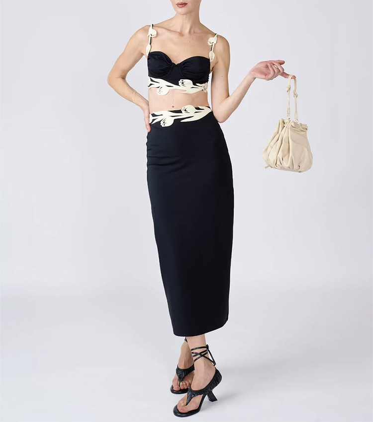 Tulip Decorate Color Blocking Swimsuit Set(s)