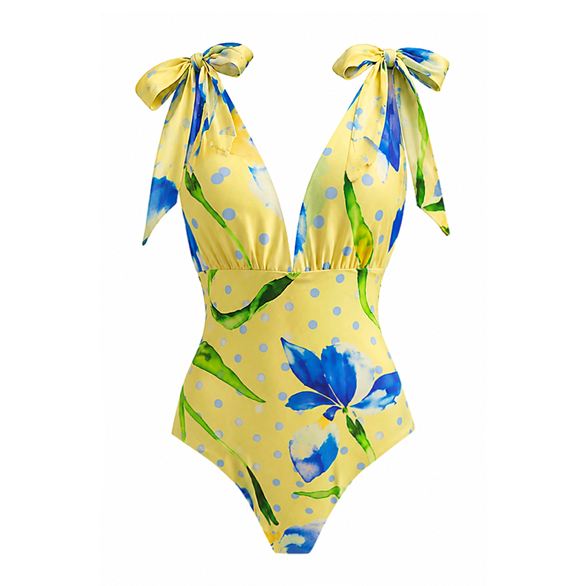[Copy][Copy][Copy]Pink Orchid Print Strappy Swimsuit Set(s)