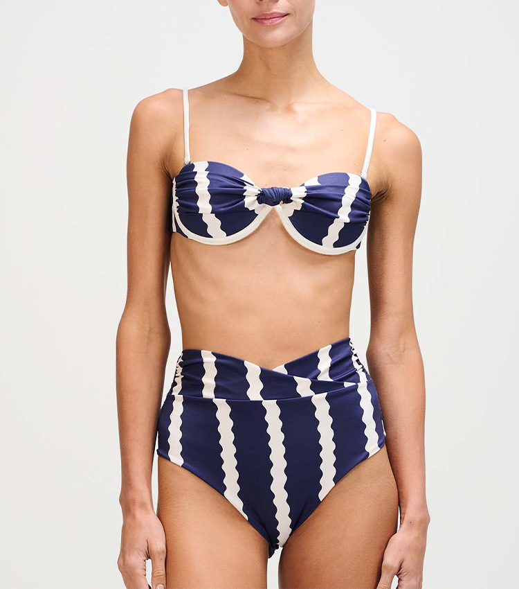 Push-Up Wavy Stripes Swimsuit Set(s)