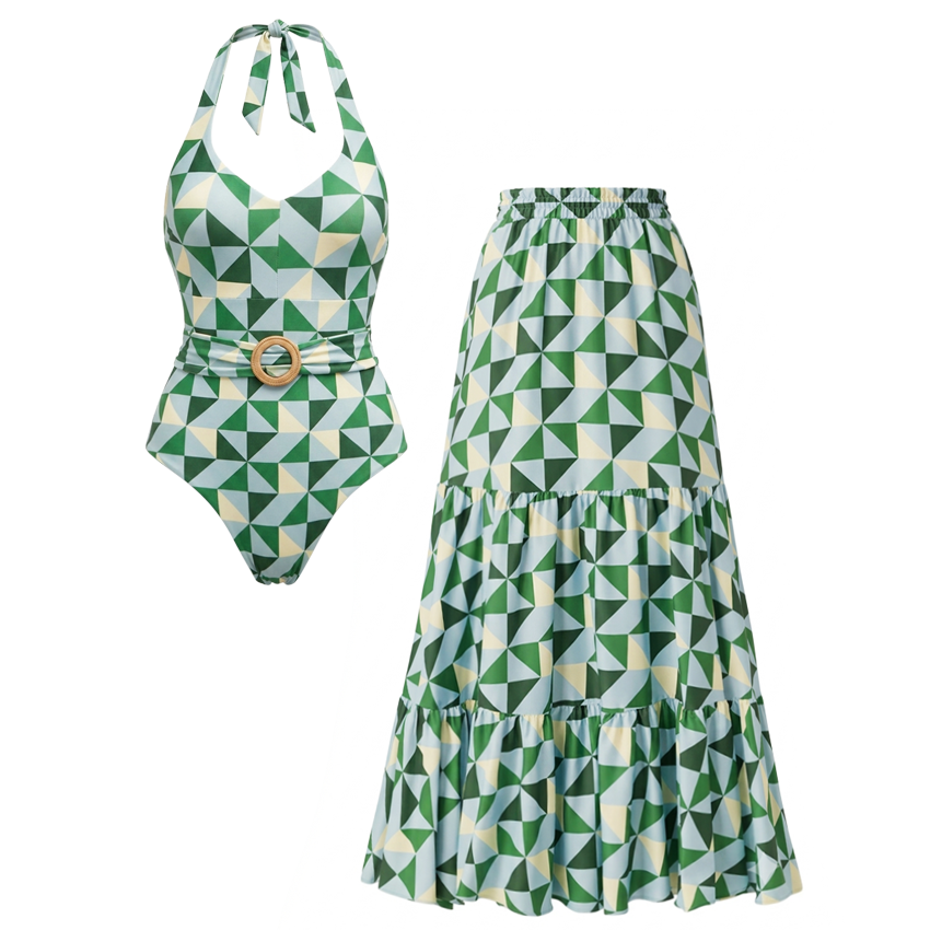 Halter Printed Swimsuit Set(s)