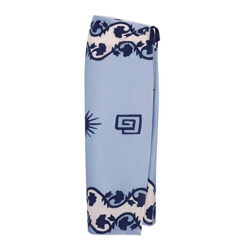 Midnight Blue Ethnic-style Print Swimsuit set(s)