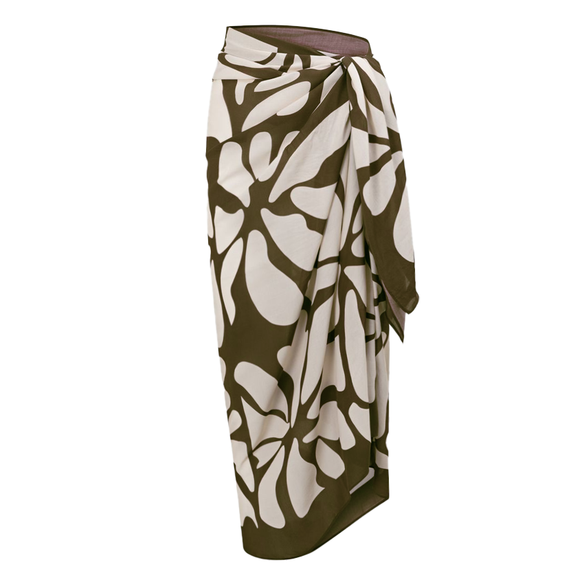 Halter-neck Olive Green Hollow Out Swimsuit Set(s)