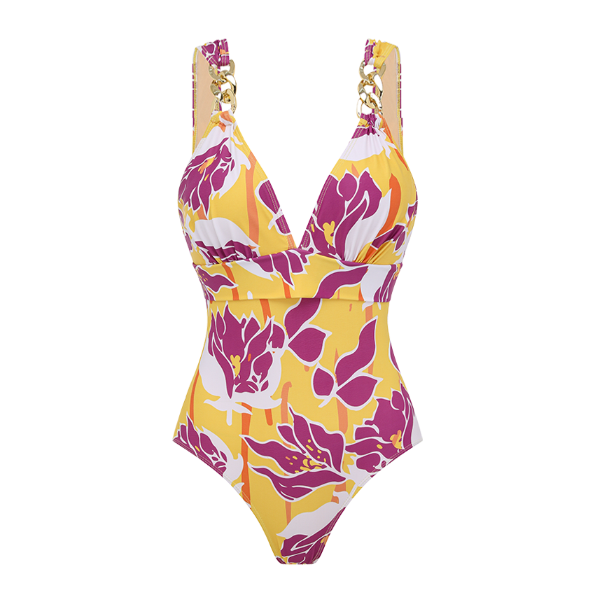 V-Neck Chain Decoration Swimsuit Set(s)