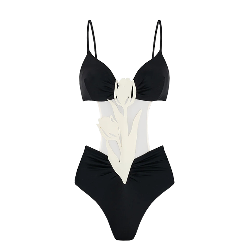 Monokini Tulip Decorate Swimsuit Set(s)