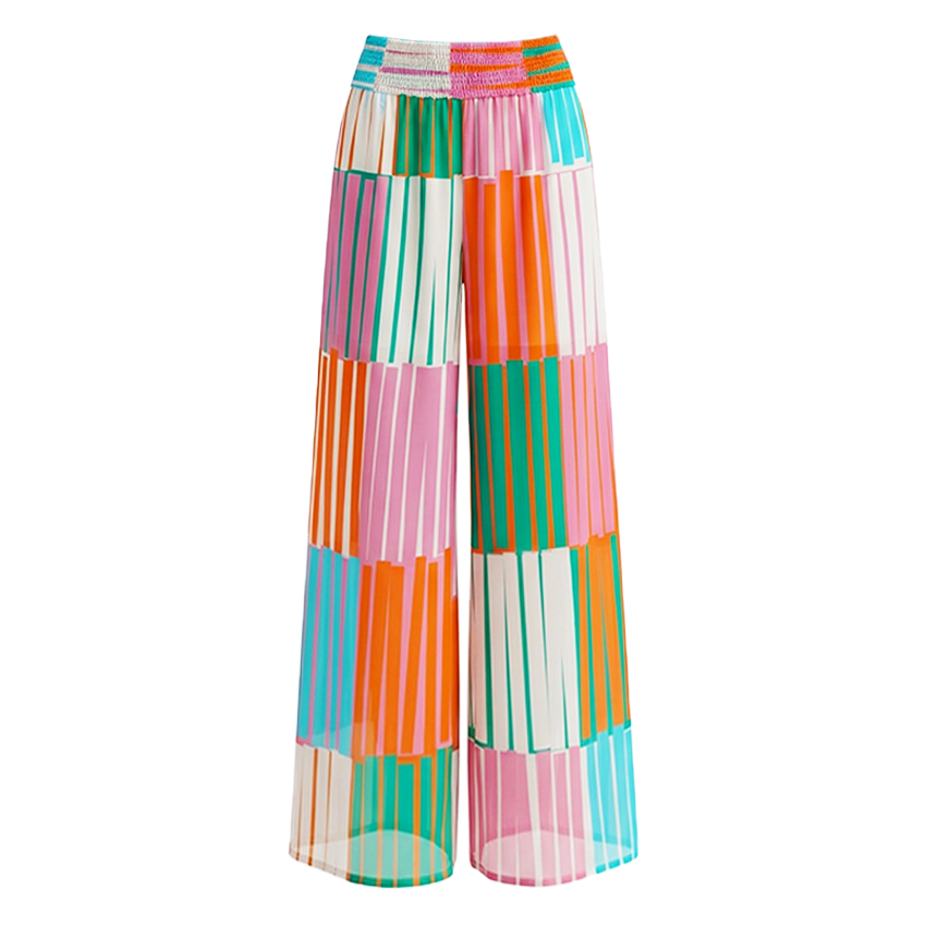 Push-Up Colorful Striped Print Swimsuit Set(s)