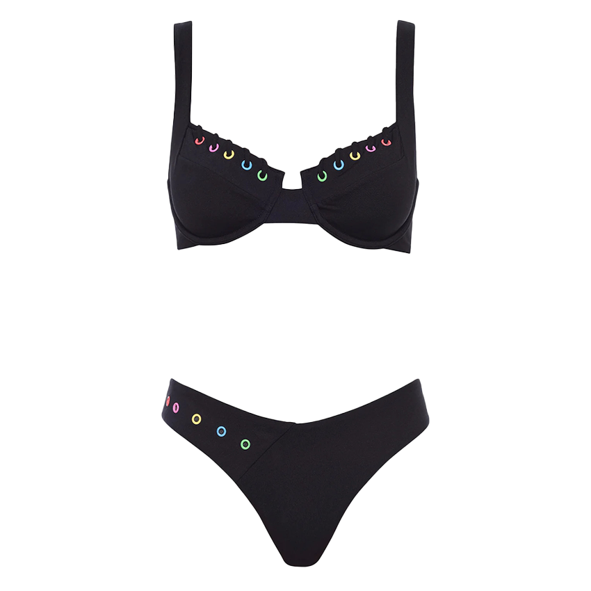 BlackStrap Embellishment Swimsuit Set(s)