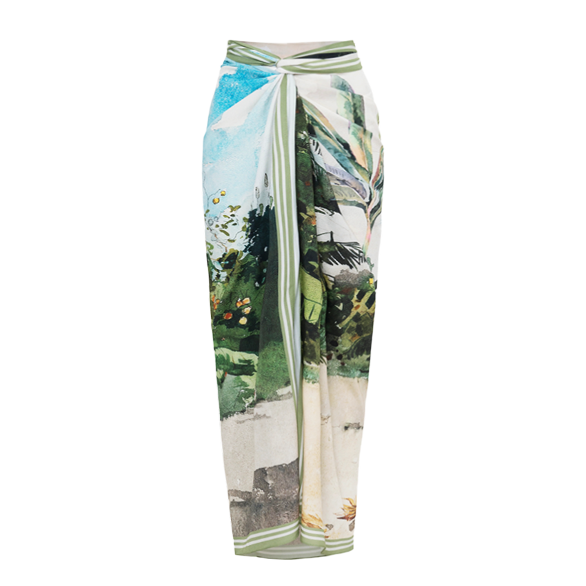 Beach Scenery Print Swimsuit set(s)