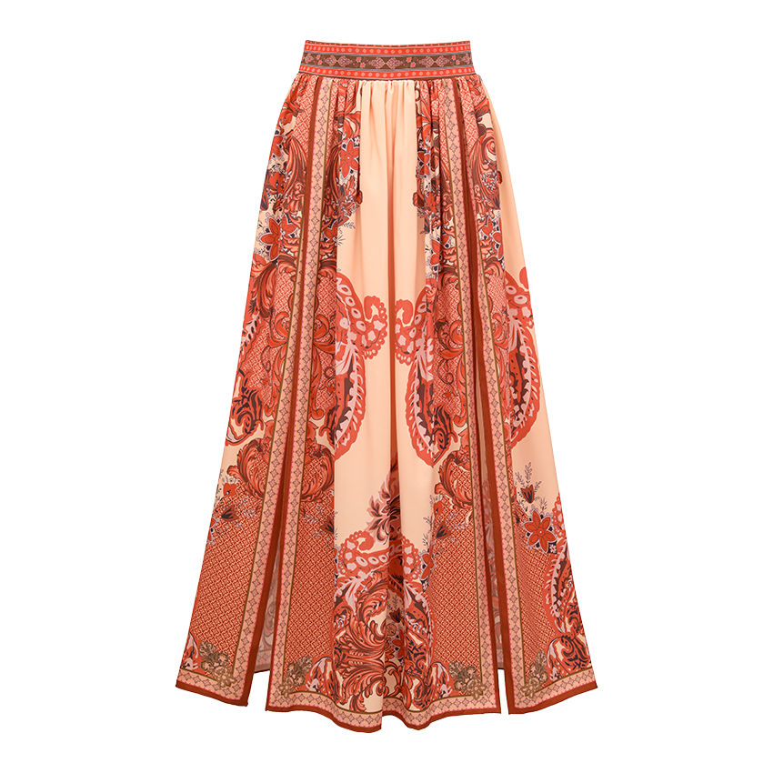 Bow-detailed Paisley Print Swimsuit set(s)