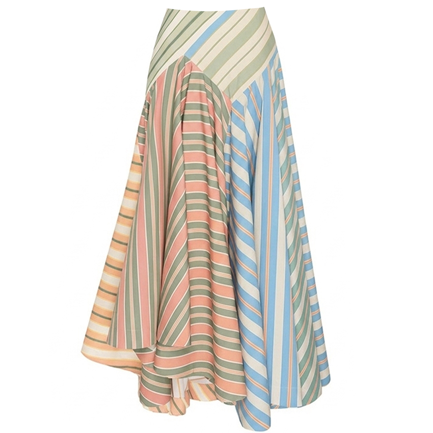 Striped Color-block Pattern Print Swimsuit Set(s)