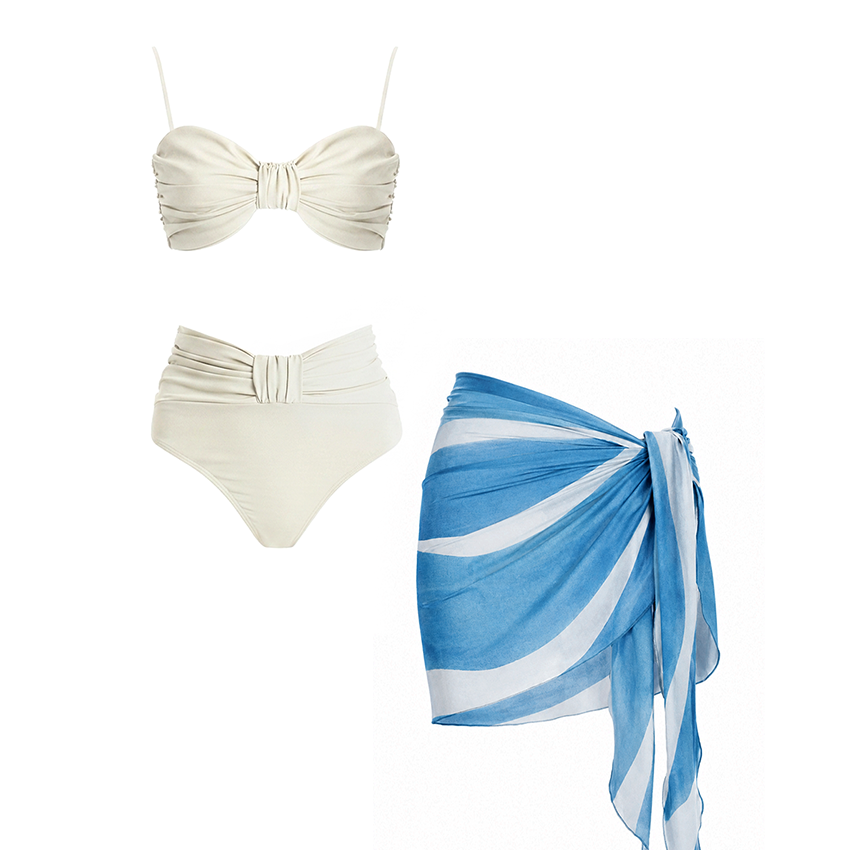 Detachable Shoulder Strap Bikini Swimsuit Set(s)