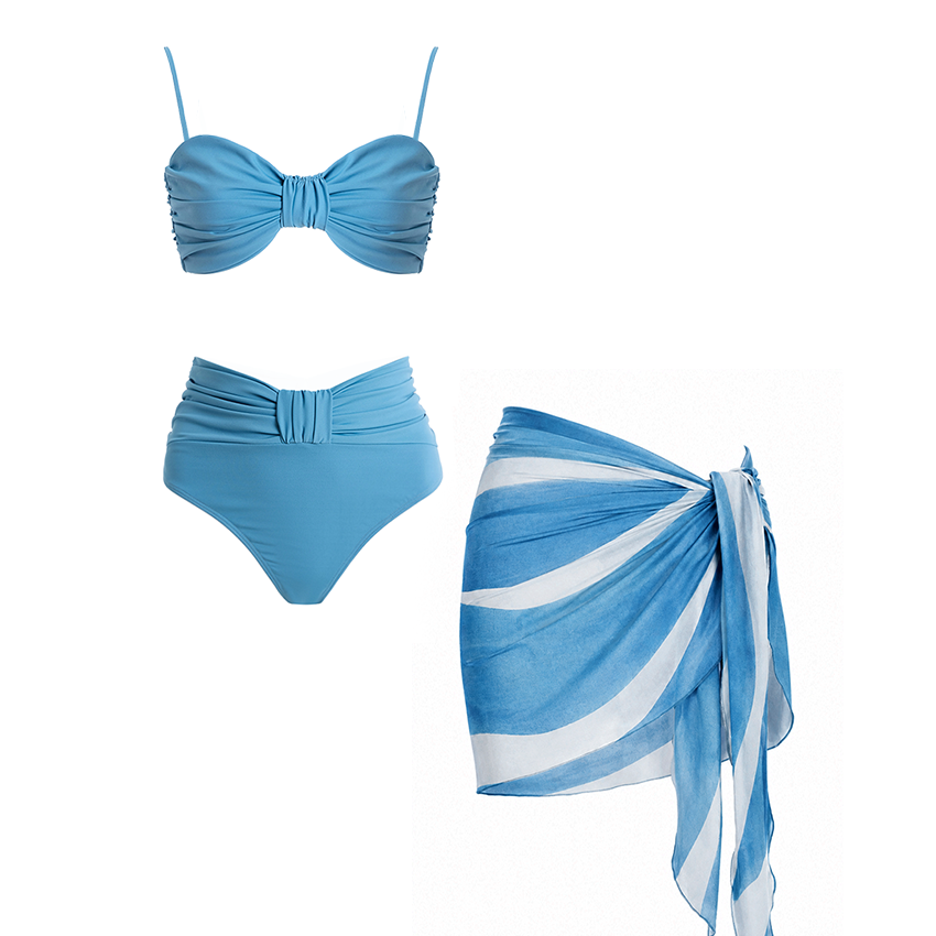 Detachable Shoulder Strap Bikini Swimsuit Set(s)