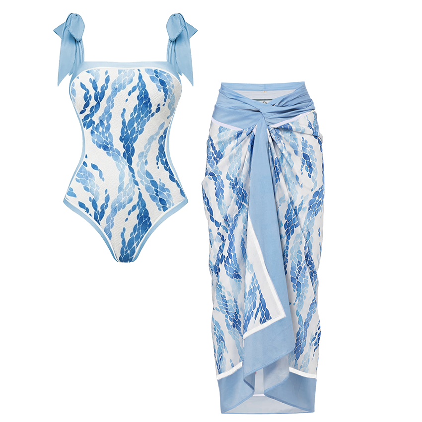 [Copy]Adjustable Shoulder Strap Floral Print Swimsuit Set(s)