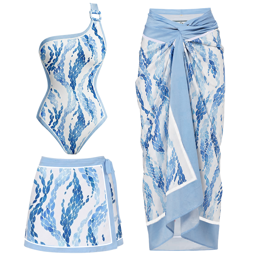 [Copy]Adjustable Shoulder Strap Floral Print Swimsuit Set(s)
