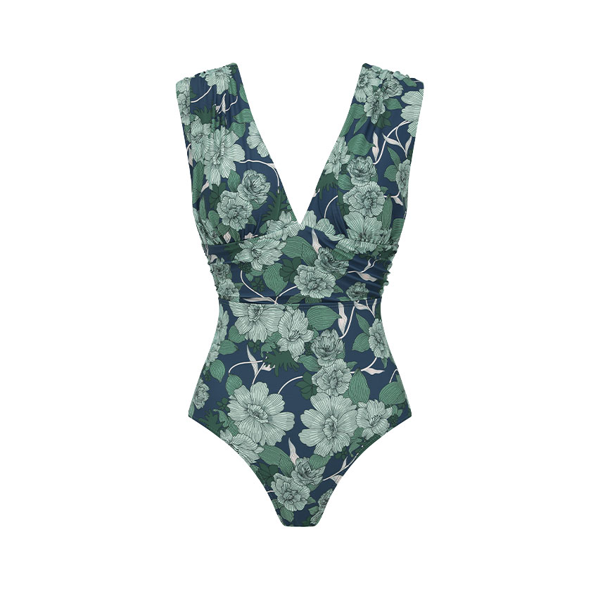 V Neck Printed Swimsuit Set(s)