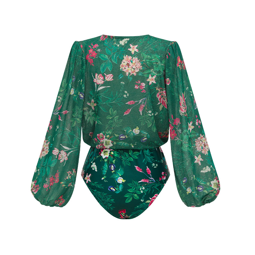 Netted Lantern Blossom Print Swimsuit Set(s)