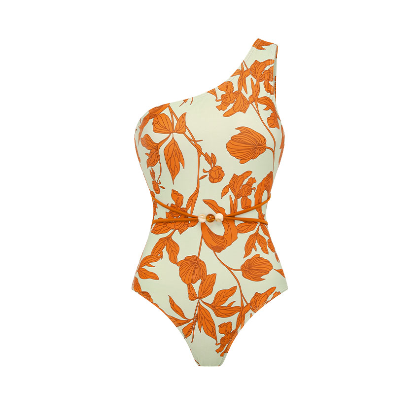 One Shoulder Printed Swimsuit Set(s)