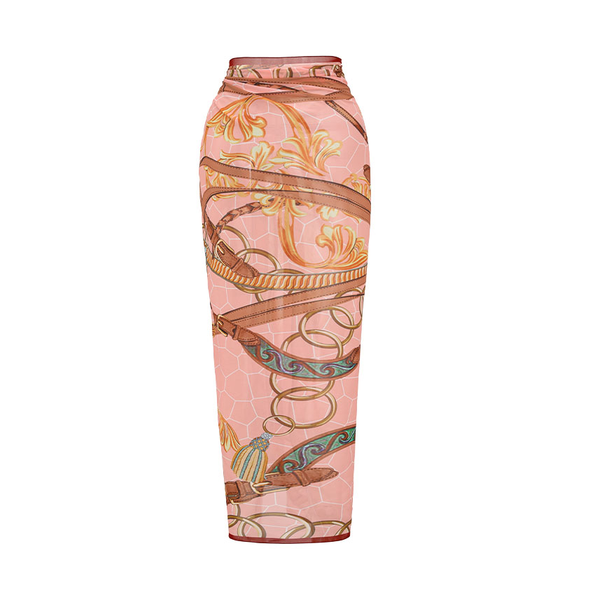 Lace Long Sleeve Rashguard Printed Swimsuit Set(s)