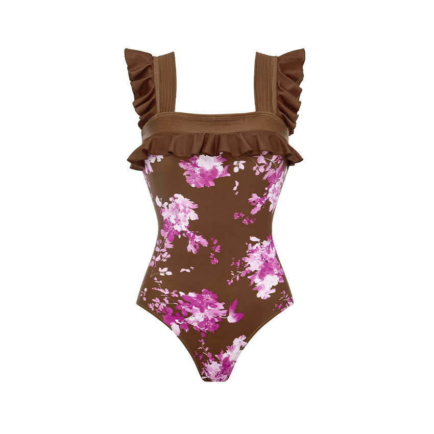 Ruffle Blossom Print Swimsuit Set(s)