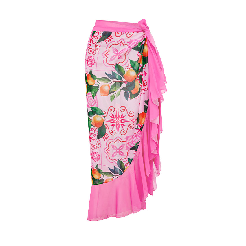 V Neck Lemon Print Swimsuit Set(s)