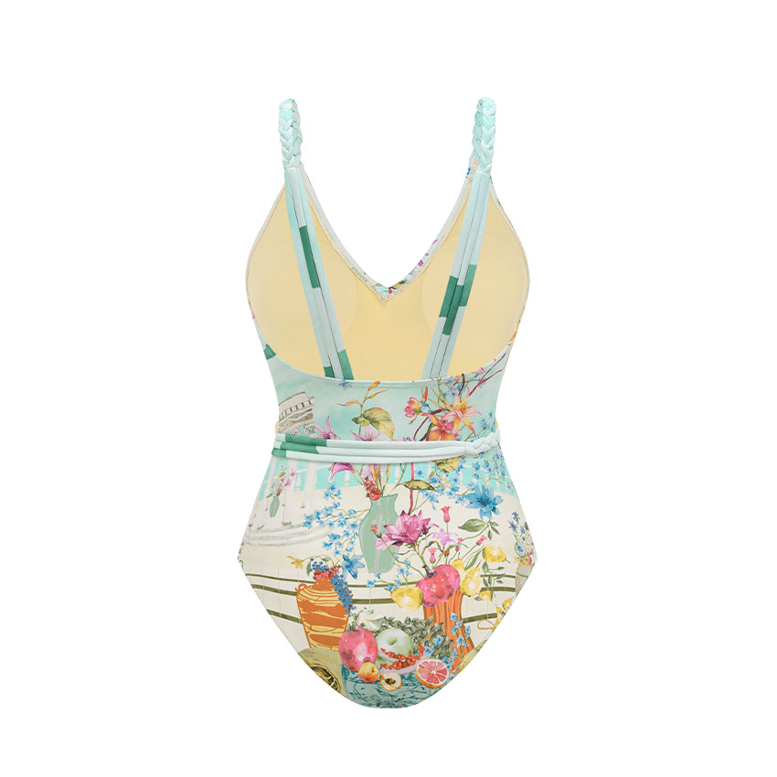V Neck Printed Swimsuit Set(s)