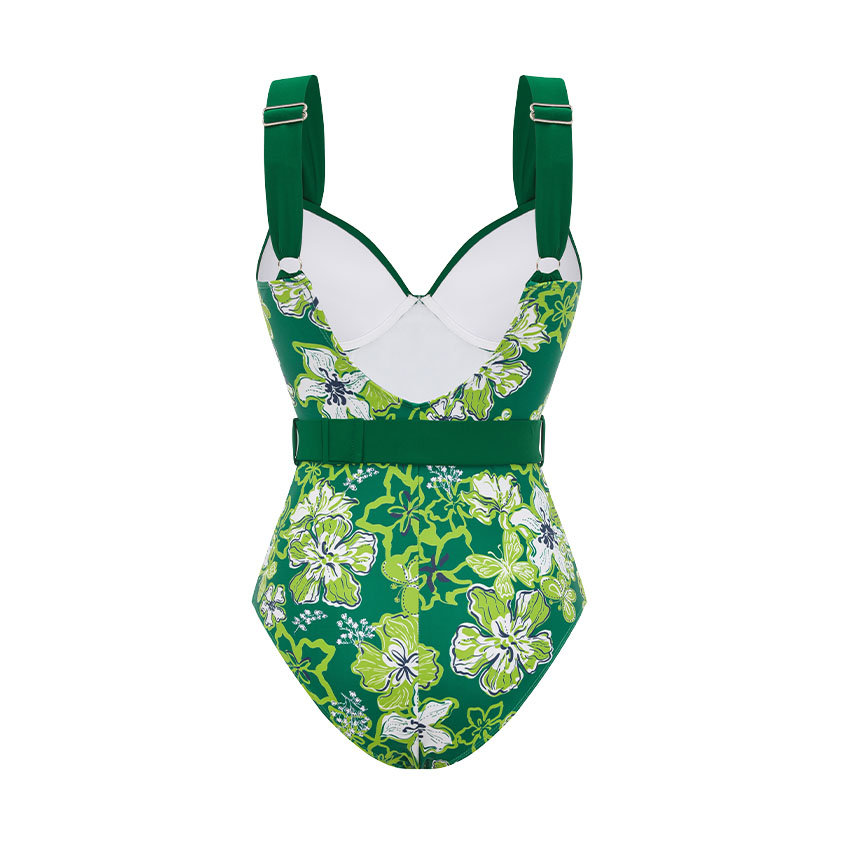 Color Block Floral Printed Swimsuit Set(s)