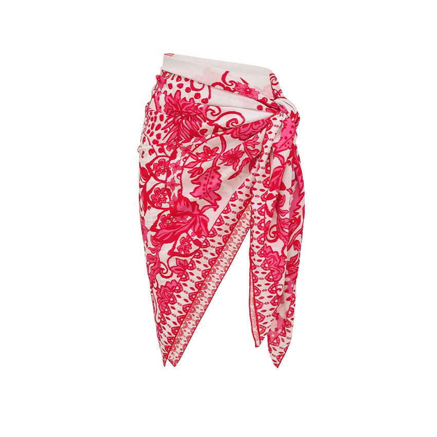 V Neck Ruffle Printed Swimsuit Set(s)
