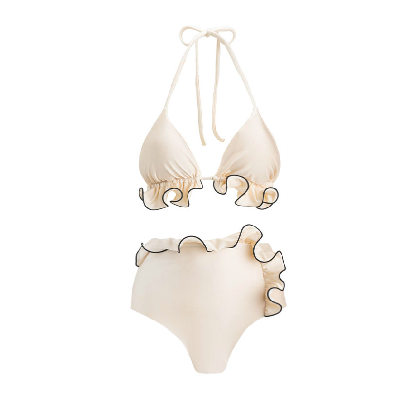 Ruffle Color Block Swimsuit Set(s)