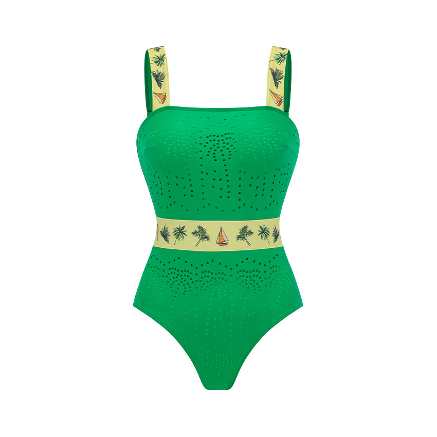 Bandeau Laser Cutting Flower Hollow Swimsuit Set(s)