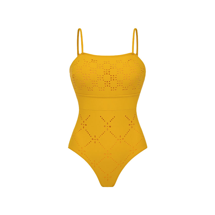 Bandeau Laser Cutting Flower Hollow Swimsuit Set(s)