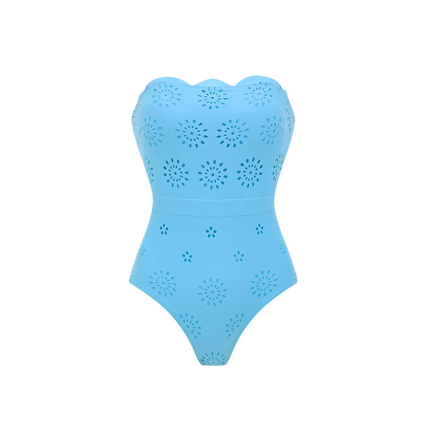 Bandeau Laser Cutting Flower Hollow Swimsuit Set(s)