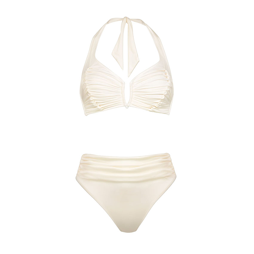 Halter Solid Color Swimsuit Set(s)