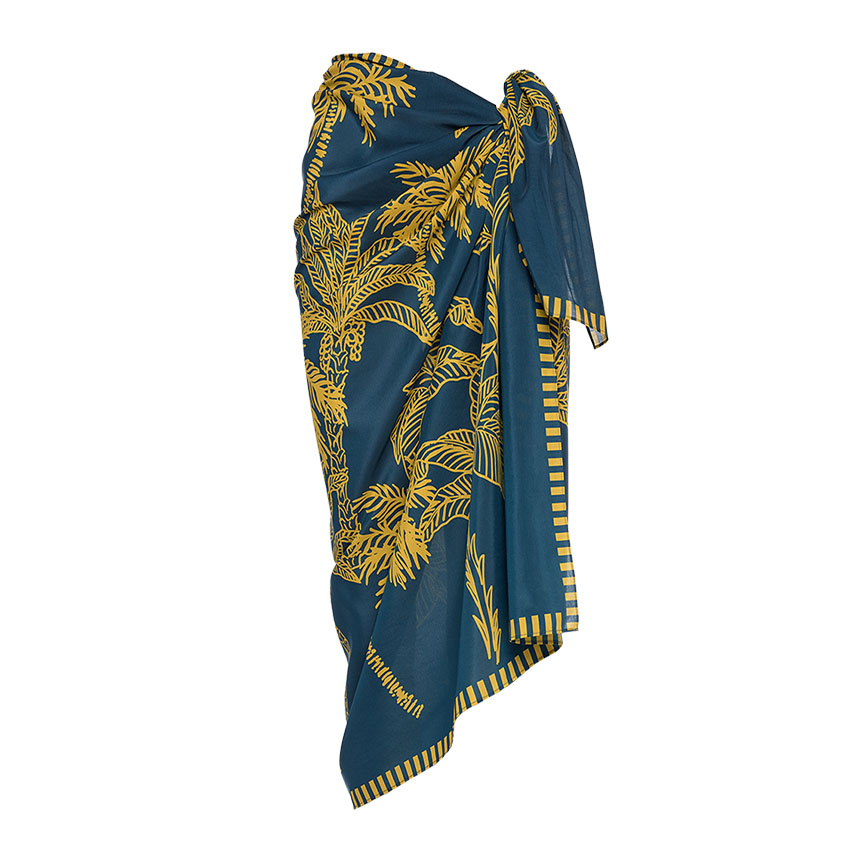 Bandeau Palm Print Swimsuit Set(s)