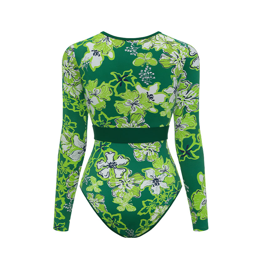 Long Sleeve Floral Printed Swimsuit Set(s)