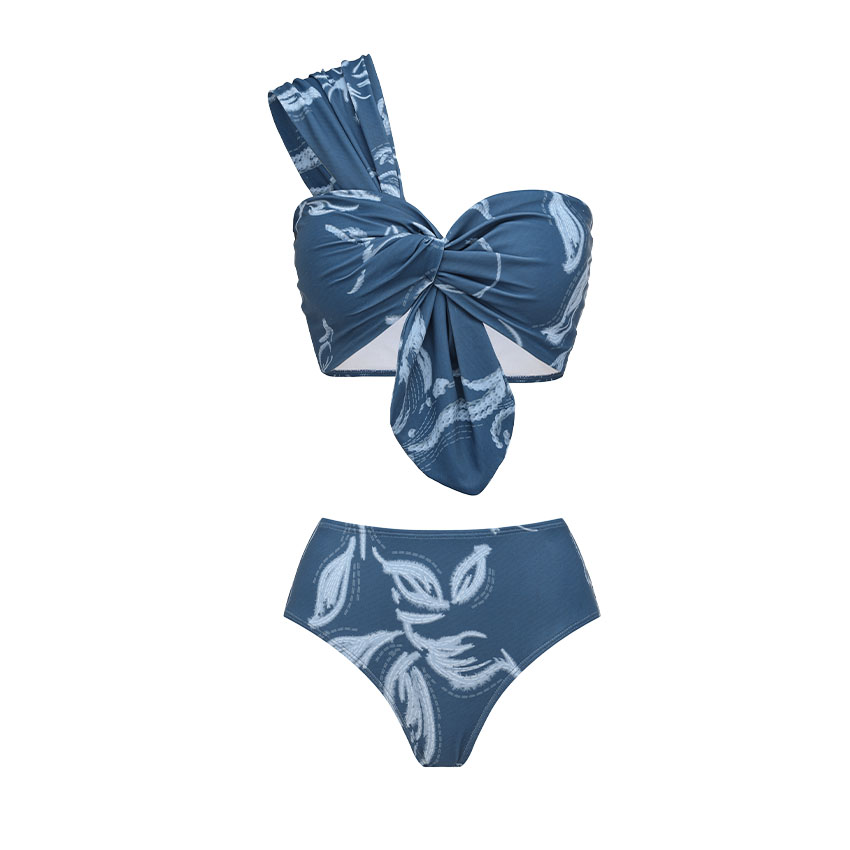 One Shoulder Printed Swimsuit Set(s)