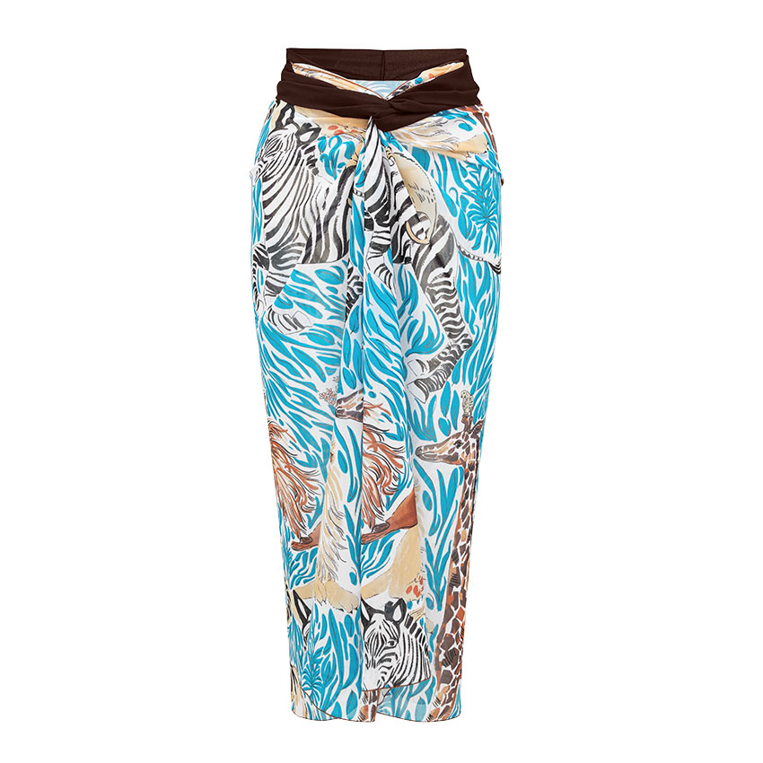 V Neck Animal Print Swimsuit Set(s)