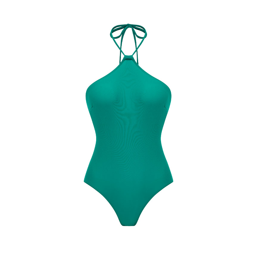 Halter Solid Color Swimsuit Set(s)