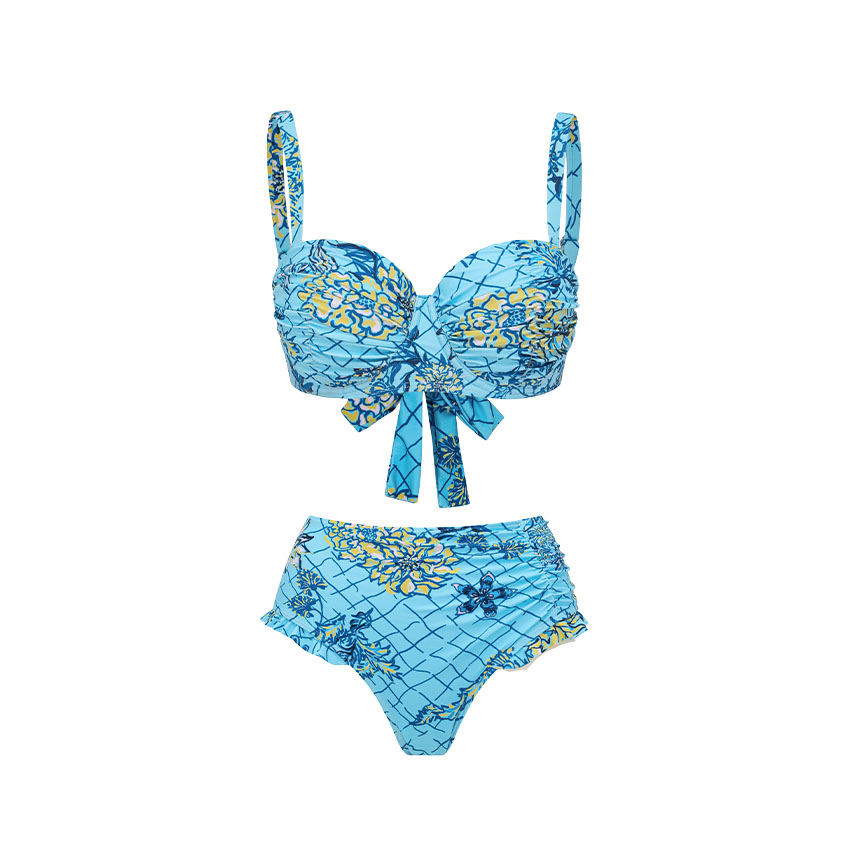 Ruffle Blossom Print Swimsuit Set(s)